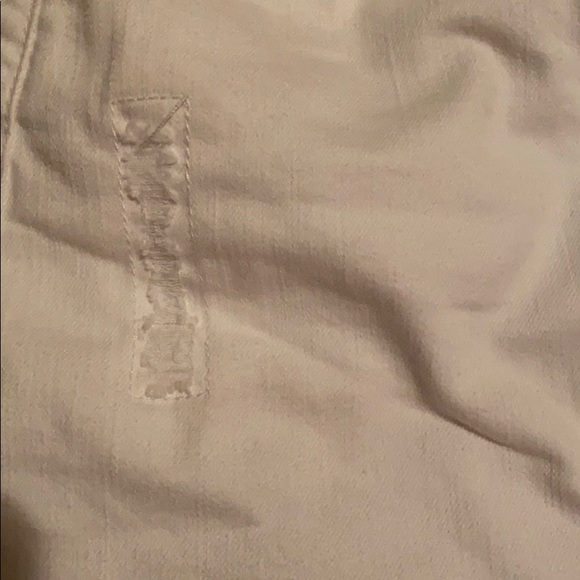 Distressed White Denim Mini Skirt - Picture 3 of 4